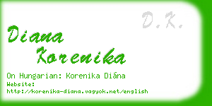 diana korenika business card